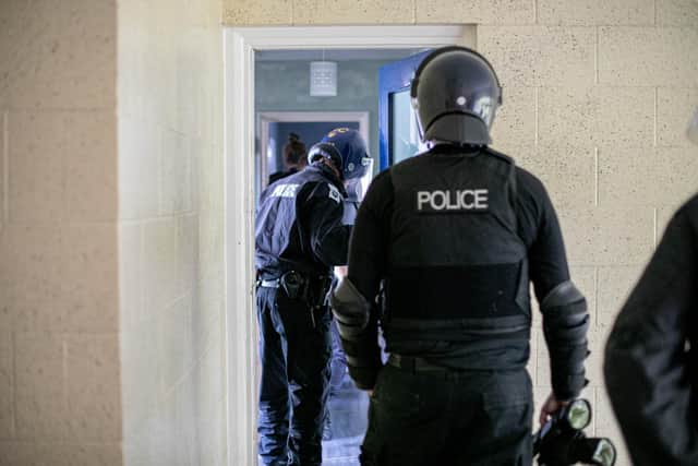 Police at a property in Halstead Road, Cosham Picture: Habibur Rahman