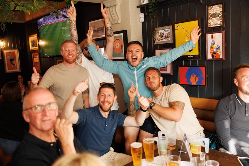 Fans watching England - Switzerland game at the Lord John Russell. Picture:Marcin Jedrysiak