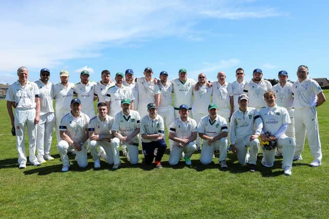 The Portsmouth Community and Sarisbury teams line up. Picture: Chris Moorhouse