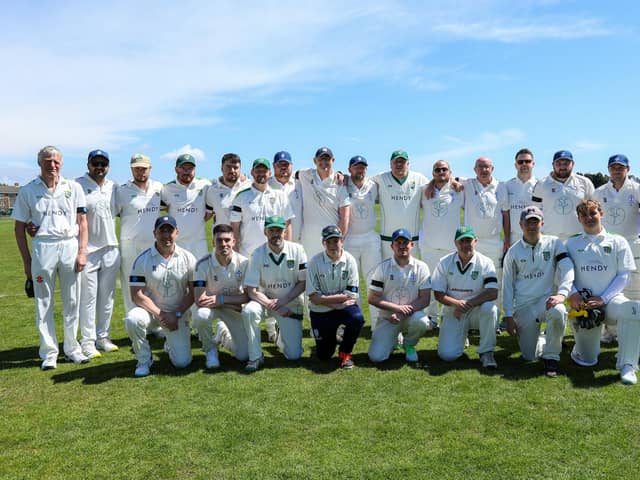 The Portsmouth Community and Sarisbury teams line up. Picture: Chris  Moorhouse