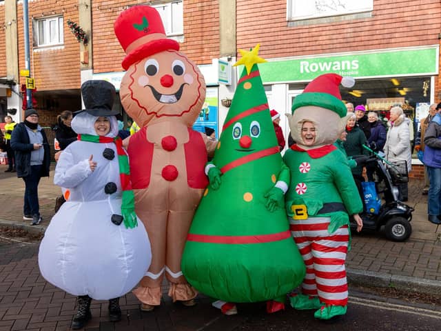 Locals braved the cold to celebrate the start of the Christmas festivites with a street party on Hayling Island on Saturday afternoon.

Pictured - Performers from the Warner Theatre Company came dressed to impress

Photos by Alex Shute