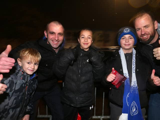 Pompey fans depart from Fratton Park for the Tottenham Hotspur Stadium, ahead of Portsmouth's FA Cup third round tie with SpursPicture: Chris Moorhouse (jpns 070123-52)