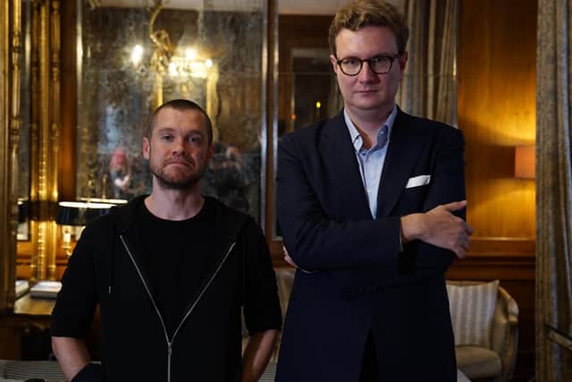 Gary Stevenson (left) and tax advisor Andrew Henderson in How to Get Filthy Rich on Channel 4. (Picture: Mindhouse/Channel 4)