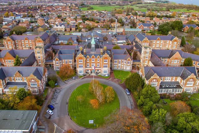 St James Hospital, Locksway Road, Milton, Portsmouth drone aerial taken by Liam Nash Photography