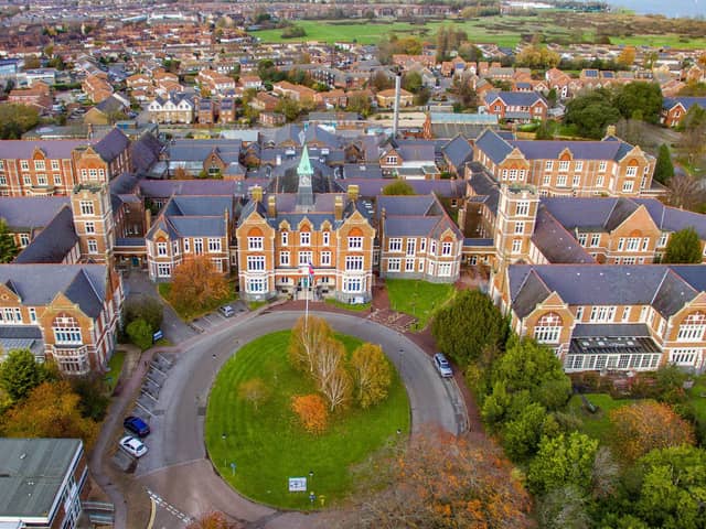 St James Hospital, Locksway Road, Milton, Portsmouth drone aerial taken by Liam Nash Photography