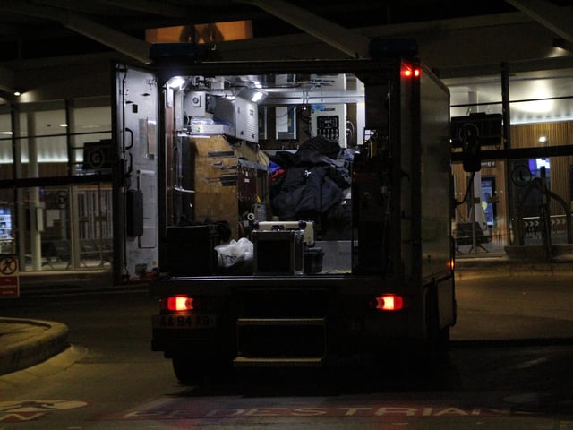 A 'suspicious package' was disposed of by the bomb squad at The Hard in Portsmouth last night. Picture: Jack