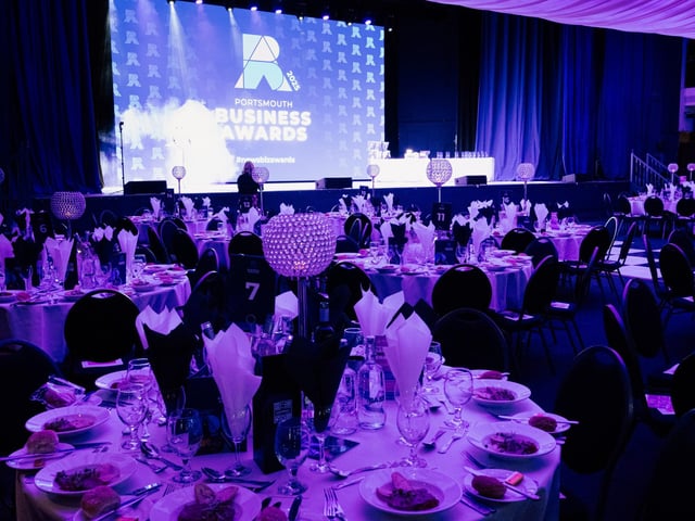 The tables are set for the start of The News Business Excellence Awards 2025   Picture: Keith Woodland (270321-50)