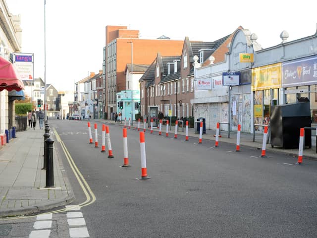 The temporary cycle lane on Elm Grove, Southsea

Picture: Sarah Standing (051120-7893)