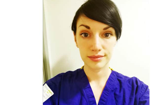 Student nurse Emma Collar is working at QA ICU