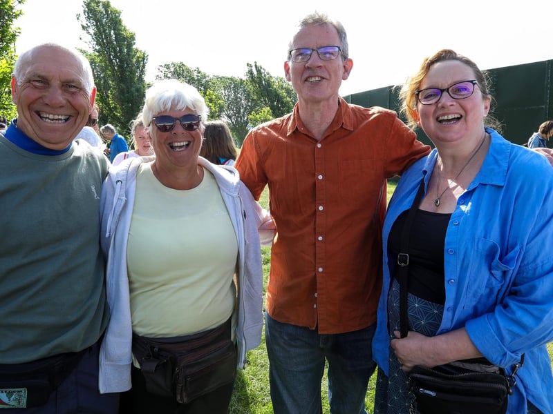 From left: Lester and Debbie King with Mark De Salis and Nadine Darnley De Salis.Picture: Chris Moorhouse (050624-025)