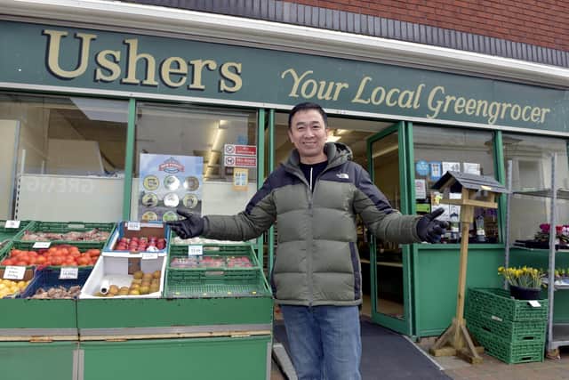 Rick Hu, owner of Ushers Greengrocers in Cosham High Street
Picture: Sarah Standing