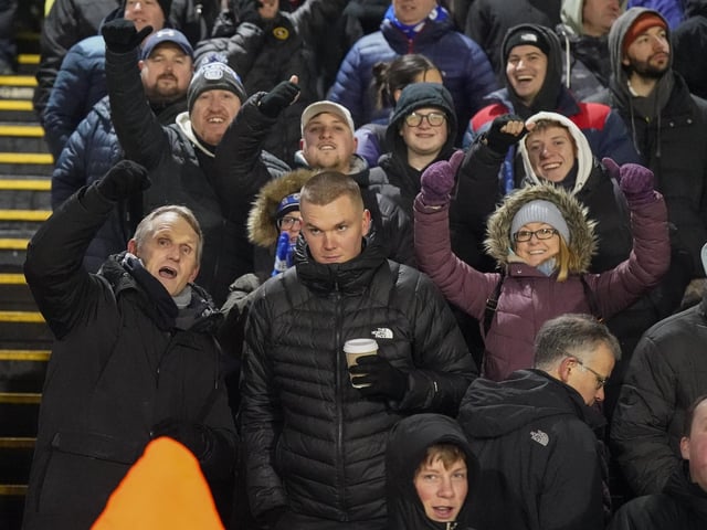 1,569 Pompey fans made the trip to Wycombe - despite the cold conditions.