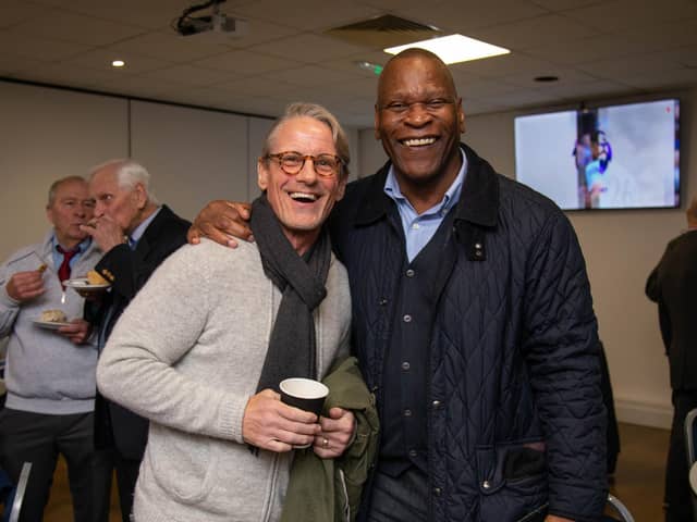 Paul Walsh and Noel Blake were among those returning for Pompey's Former Players' Day at Fratton Park on Saturday. Picture: Habibur Rahman