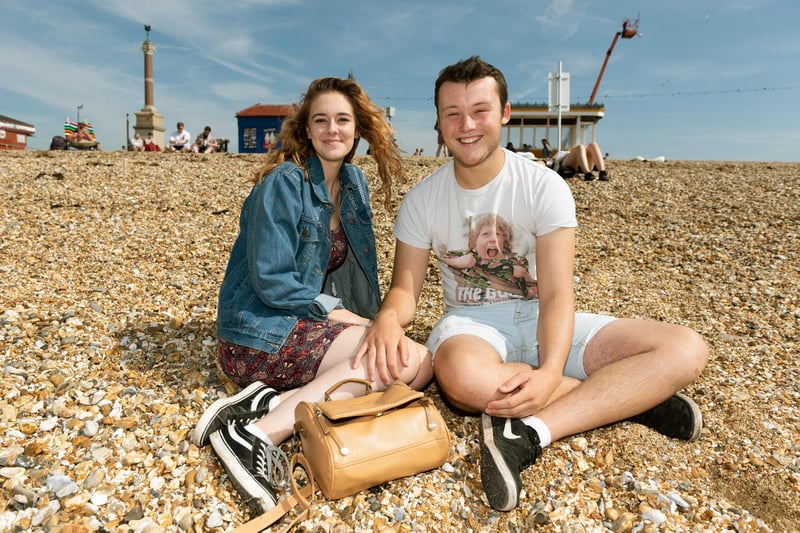 Warm weather over the bank holiday weekend - (L-R) Erin Tanner and Joshua Morris back in 2019.
Picture: Duncan Shepherd