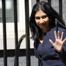 Suella Braverman, attorney general, arrives for a cabinet meeting at 10 Downing Street in London, Thursday, July 7, 2022. (AP Photo/Frank Augstein)