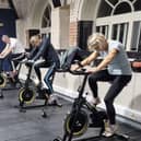 Participants at a Marina Fitness 'exercise for endorphins' class