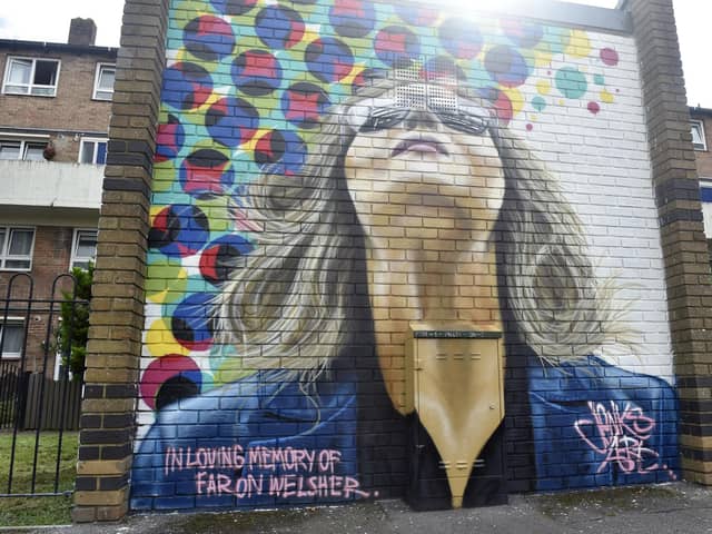 One of the murals in central street.