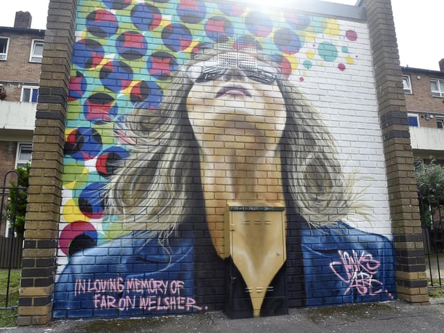 One of the murals in central street.