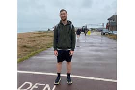 Bailey Atkinson took on a 100-mile ruck march along Stokes Bay to raise money for Sarcoma UK