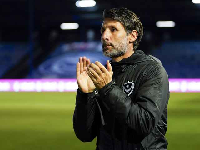 Danny Cowley claps to the home crowd ahead of kick-off.