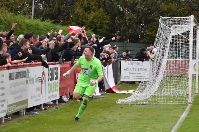 Jon Webb made his fifth appearance for Fareham on Tuesday against Horndean. Picture: Paul Proctor