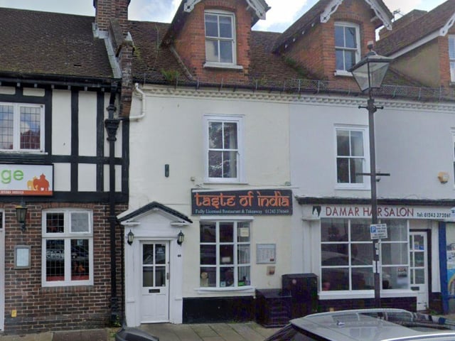Rated 5: Taste of India at 45 High Street, Emsworth; rated on February 13