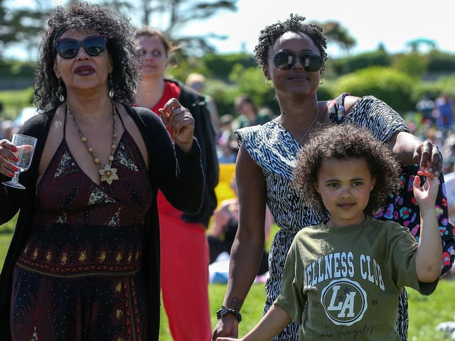 Castle Field was full of families making the most of live music and the sunny conditions.Picture: Chris  Moorhouse (250524-55)
