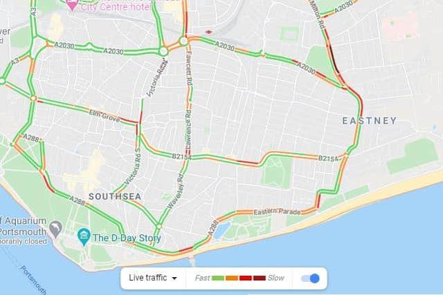 Traffic in Portsmouth and Southsea. Picture: Google Maps