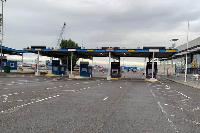 Portsmouth port, where contringency plans for a no-deal Brexit are taking place ahead of October 31. Picture: Ben Fishwick