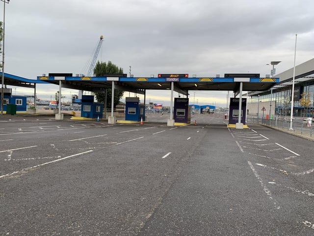 Portsmouth port, where contringency plans for a no-deal Brexit are taking place ahead of October 31. Picture: Ben Fishwick