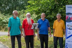 Attendees were treated to Sea Shanties from the Folks In Harmony choir. Picture: Mike Cooter (080723)