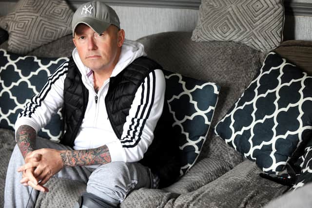 Iain Smith, 53, from Gosport, has been diagnosed with non Hodgkins lymphoma for a second time, but this time the doctors have told him that there is nothing they can do and that he has nine months to live. In order to try and take the pressure off of his 19-year-old son, he is fundraising for his own funeral so he knows his children are looked after and don't have any financial burdens when he is gone. 
Picture: Sarah Standing (270423-6991)