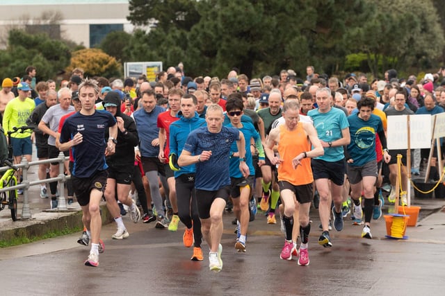 The field sets off at the start of the Southsea parkrun. Picture: Keith Woodland (010421-8)