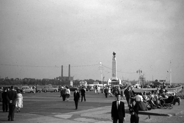 Portsmouth Anglican cathedral can be seen in the background in shot of Southsea about 1960. Picture: Paul Costen