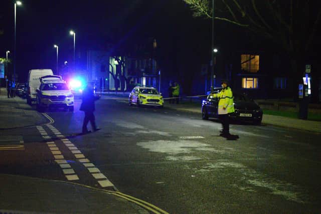Police closed off both sides of Kings Road, Southsea, following an incident this evening.Picture: David George
