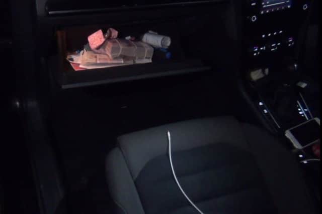 The lump of cash found in Ervis Hoxha's car. Photo: NCA