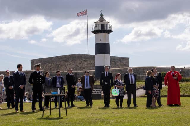 Portsmouth commemorated the 20th anniversary of the 11 September 2001 terrorist attacks with a memorial service at the city's hope garden in Southsea.
