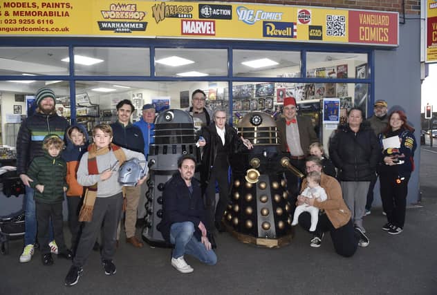 Vanguard Comics in Stoke Road, Gosport, celebrated 60 years of Doctor Who at the shop on Thursday, November 23.
Picture: Sarah Standing (231123-2094)