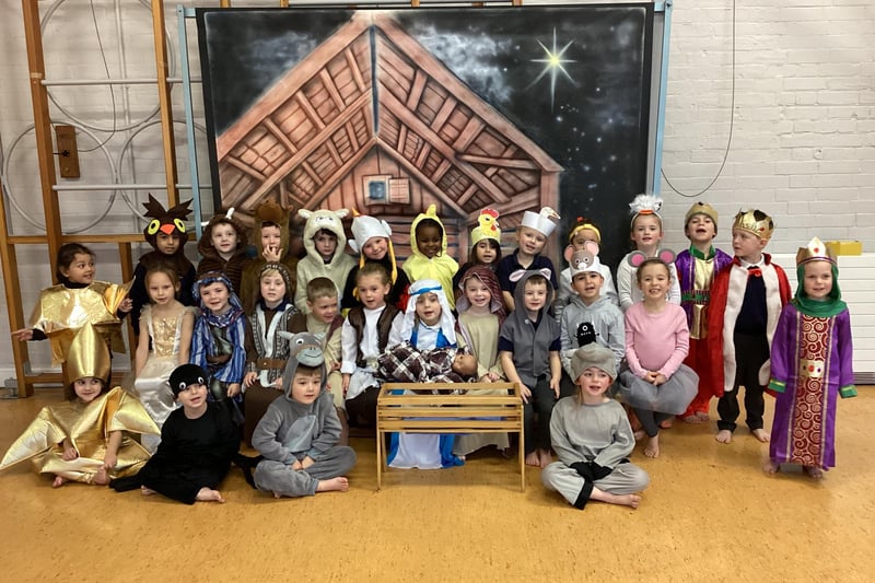 Kingfisher class at Stamshaw Infant School put on a festive nativity show. Picture: Submitted