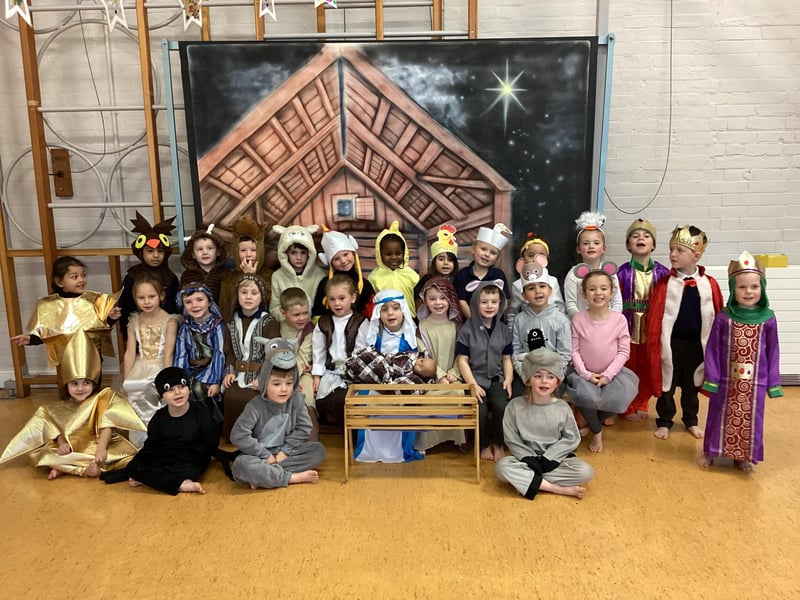 Kingfisher class at Stamshaw Infant School put on a festive nativity show.  Picture: Submitted
