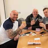 Portchester Beer Festival 2018. Dan Darwin, Mike Child, Mike Bell and Mike Bashforth. Picture: Vernon Nash 180376-005