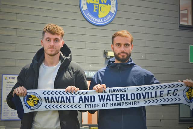 Joe Lea, left, and Pat Suraci are the new Hawks managers. Pic: Hawks FC