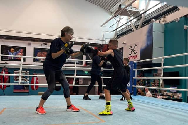 Joanne Seward coaching at the gym