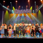 The cast at the finale of Grease at The Kings Theatre