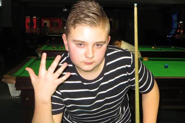 Samuel Laxton has now the Junior Snooker Wednesday League title five times