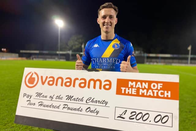 King's Lynn's Aaron Jones has been in fine form for the Linnets this season and is hoping to face Pompey on Saturday