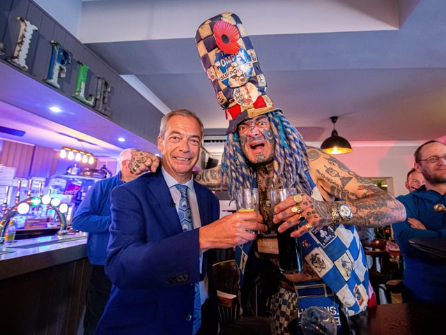 Nigel Farage with John 'Portsmouth Football Club' Westwood at The Rifle Club.