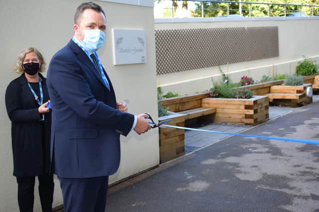 Emma Middleton, Senior Therapeutic Radiographer and Mark Cubbon Chief Executive at Portsmouth Hospitals University NHS Trust