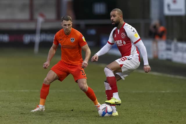 Lee Brown will have a left-back rival by the end of the week - with Charlie Daniels expected at Fratton Park. Picture: Daniel Chesterton/phcimages.com