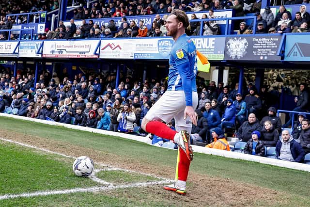 Ryan Tunnicliffe volunteered himself for corner duties against Accrington in the absence of the red-carded Marcus Harness - and claimed two assists. Picture: Nigel Keene/ProSportsImages